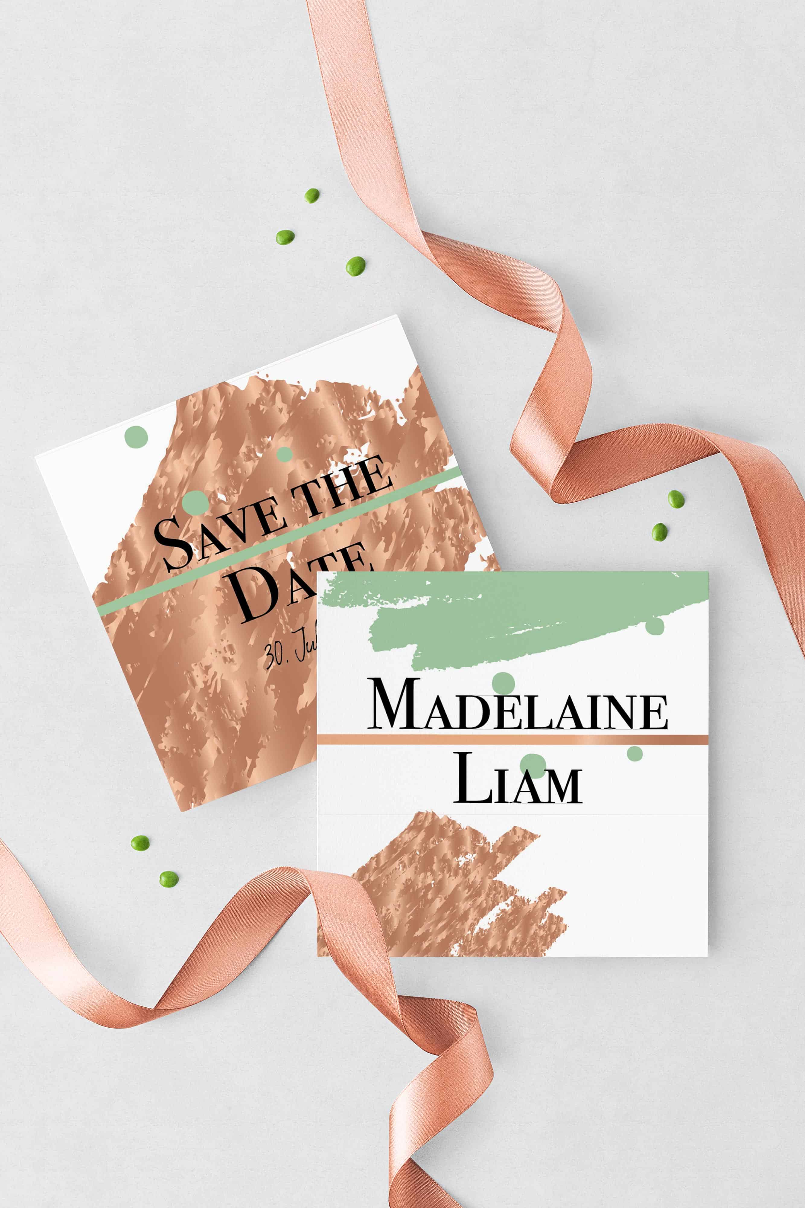Mediendesign-heilbronn-hochzeitsdesign-vw and champagne-save the date karte-Mock up